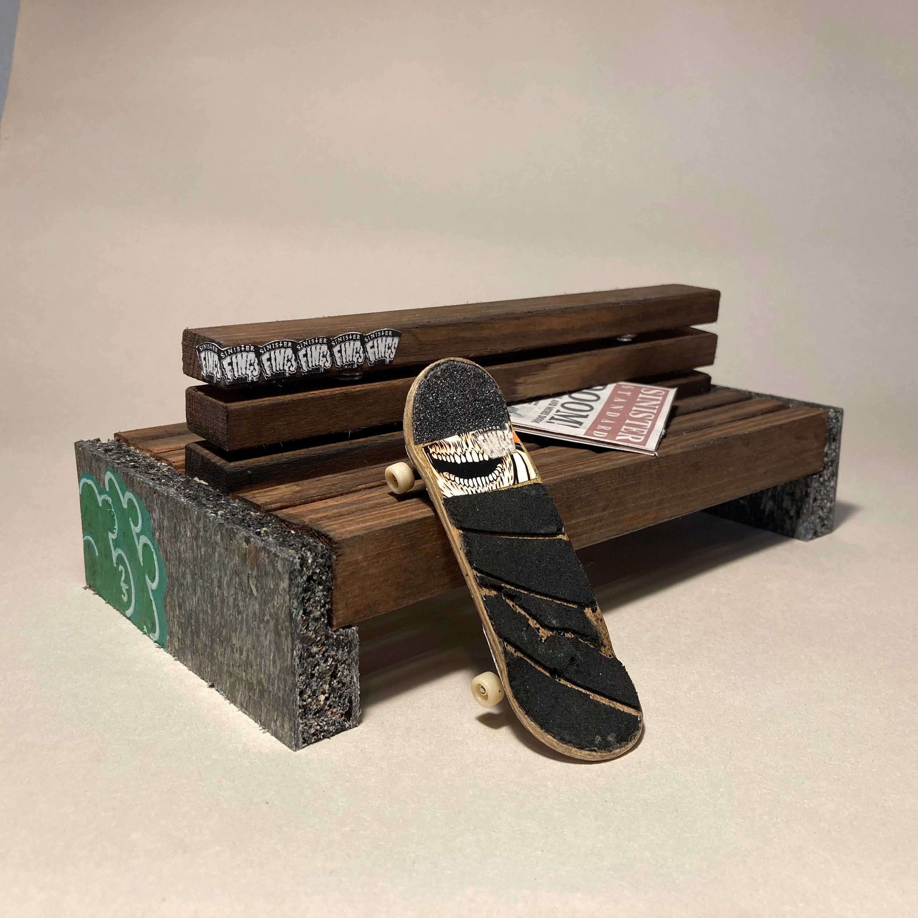 BOGOF BENCH - Realistic Fingerboard Street Obstacle in Recycled