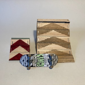 KICKER SET - Realistic Fingerboard Obstacle in Recycled Wood & Metal