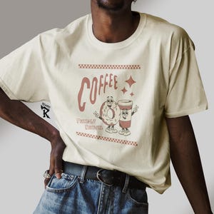 Retro Coffee Design Shirt - Comfort Colors® Shirt, Coffee T-shirt, Gift for Coffee Lovers, Unisex Garment-Dyed T-shirt