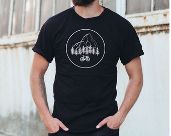 Mountains Cycling T-Shirt: Outdoor Adventure Bike Graphic Tee