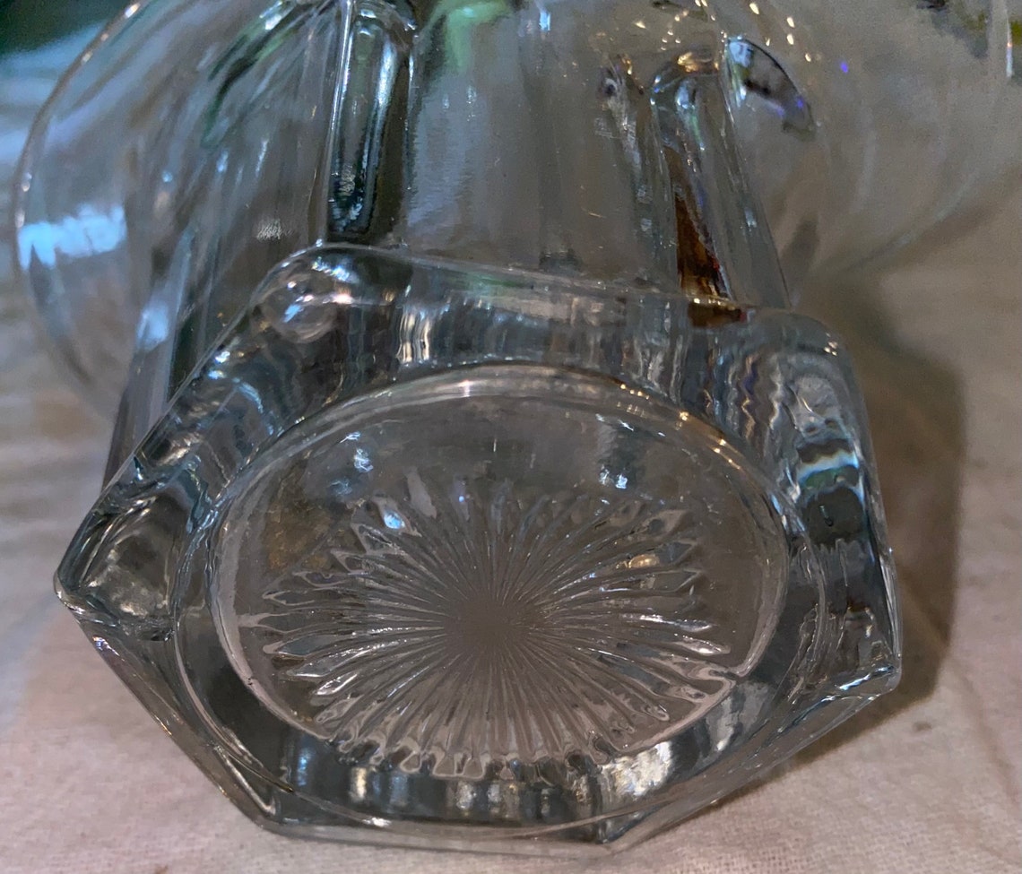 Antique Colonial Panel Pattern Glass Basket EAPG Vase - Etsy