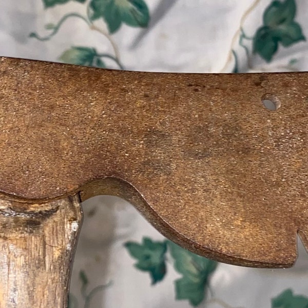 Vintage Vaughan roofing axe hammer hatchet with original wood handle