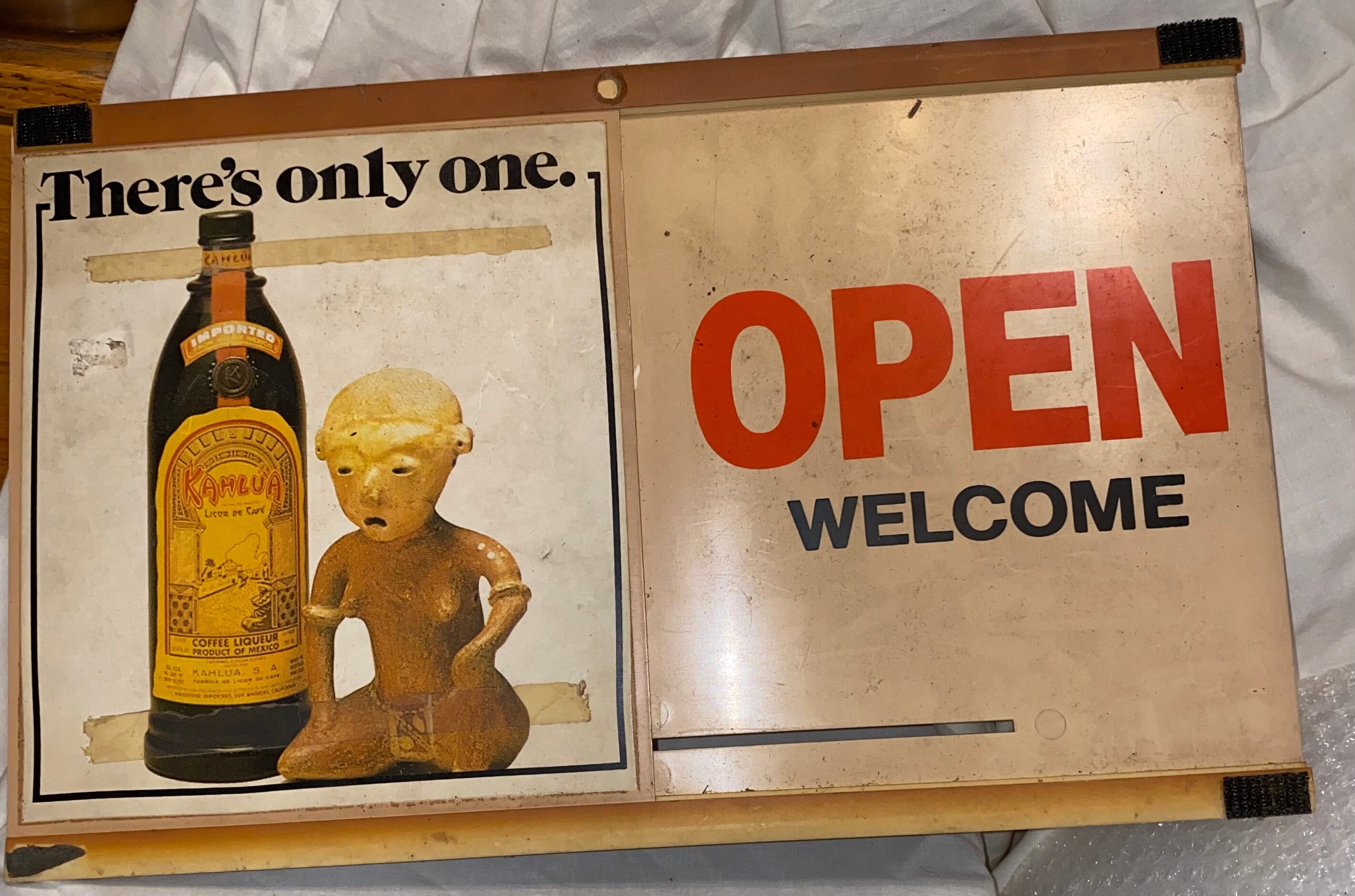 Barn Find Vintage Open Closed Sign, KAHLUA 53 PROOF - Los Angeles, Ca ...