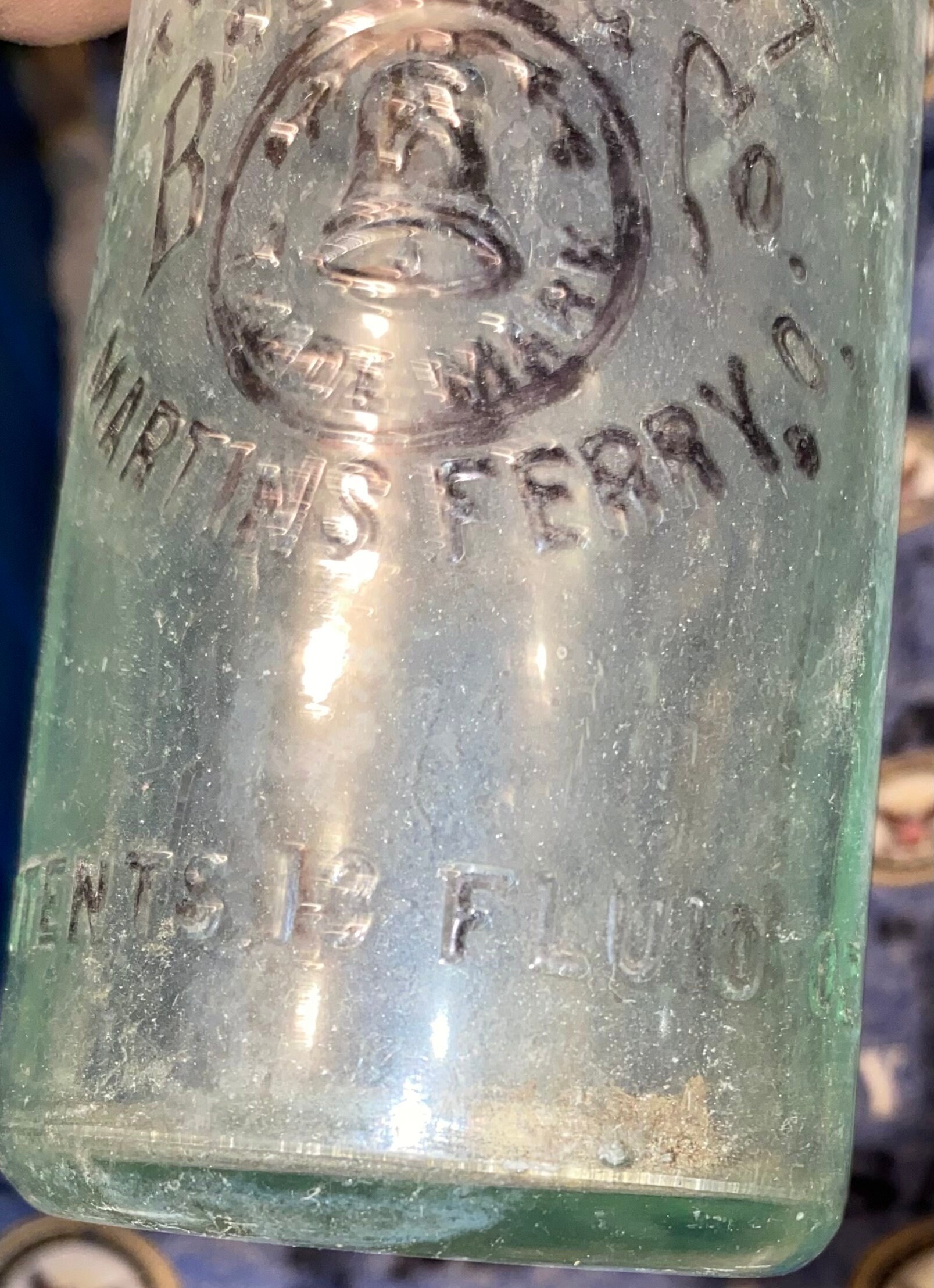 Lite Aqua Antique Rare the Belmont Brewing Co. Beer Bottle Martins