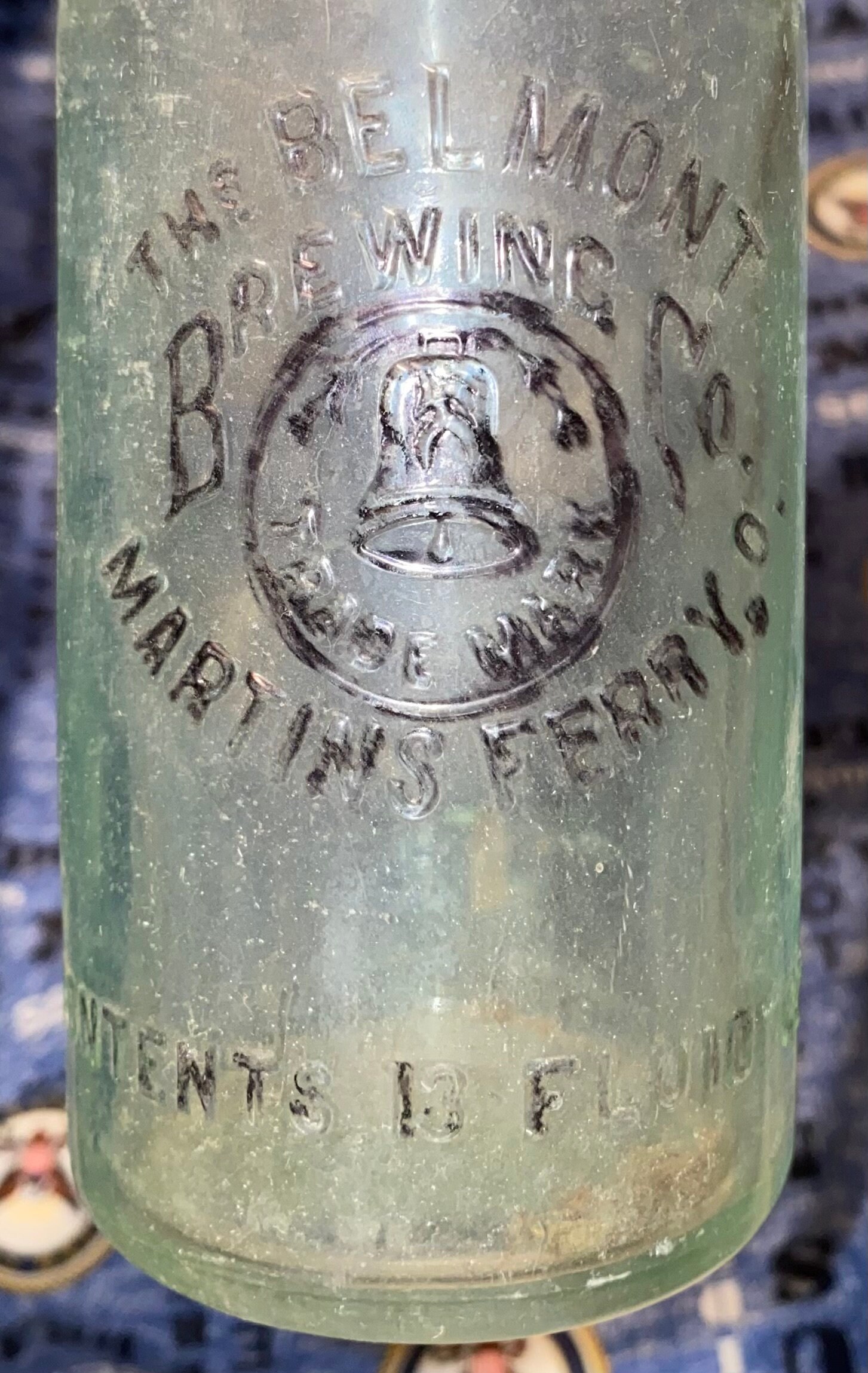 Lite Aqua Antique Rare the Belmont Brewing Co. Beer Bottle Martins