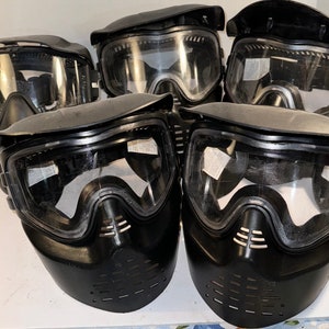 paintball full face mask lot of 5 adult mask good condition