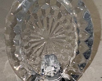 Fostoria CLEAR Early American Glass Round Picture Photo Frame