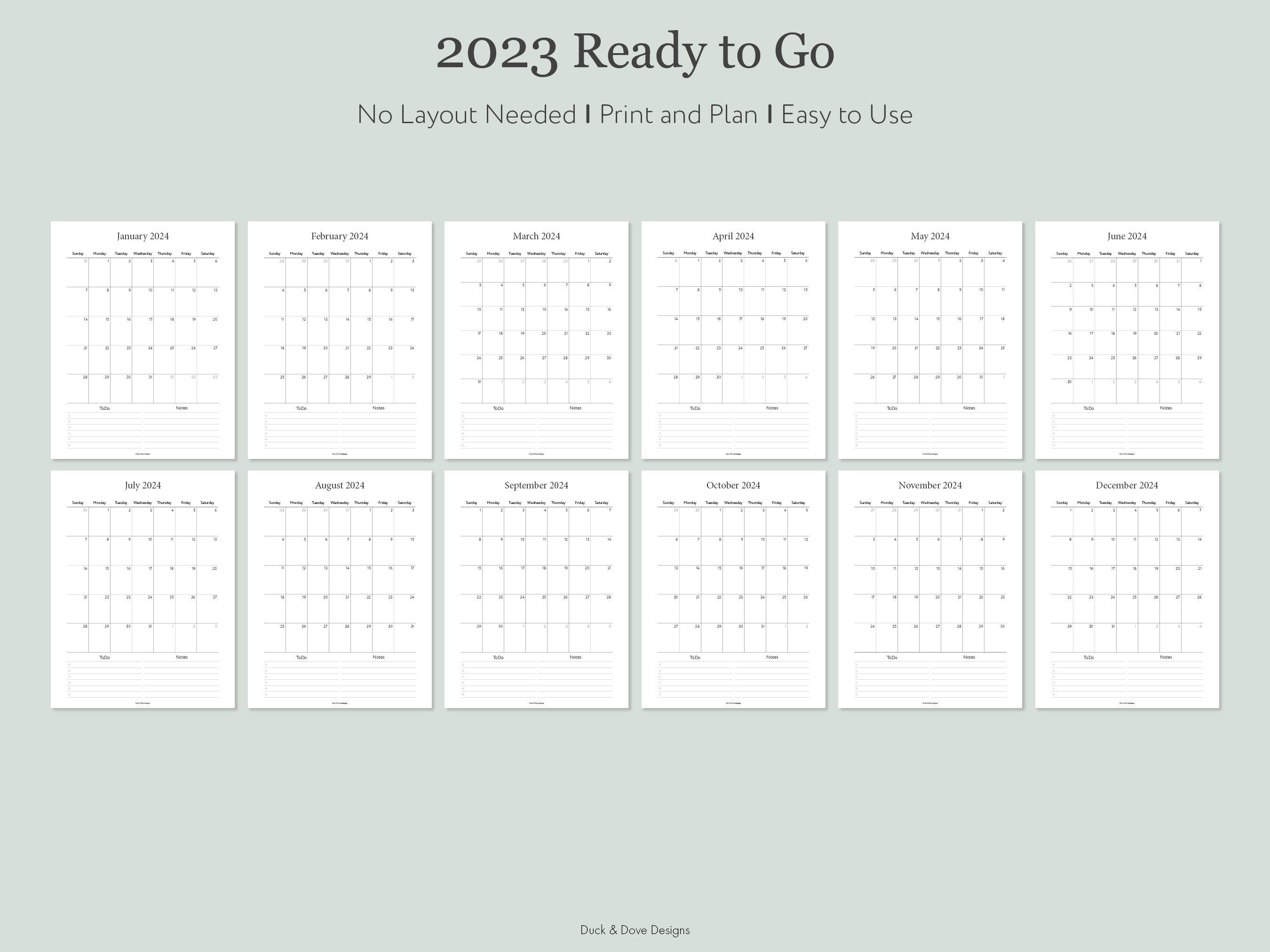 2024 Printable Monthly Calendar Vertical in A4 A5 and Letter Sizes 2024 Printable Monthly Calendar Vertical in A4 A5 and Letter Sizes
