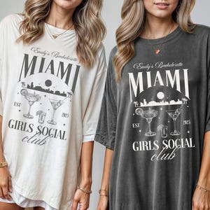 Personalized Miami Bachelorette Shirts, Miami Bach Group Shirts,  Beach Bachelorette Tshirt, Personalized Miami Beach Bridal Party T-Shirts