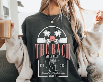 Miami Bachelorette Shirt Custom Location Bachelorette Party Shirt Beach Bachelorette Tshirt Personalized Tropical Bachelorette Bridal Party