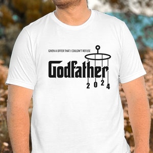 Personalized Godfather Shirt, Custom Year Godfather Shirt, Cool Godfather Gift, Godfather Birthday T Shirt for Men, Cool New Godfather tee