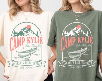 Vintage Camp Bachelorette Shirt Custom Camping Bachelorette Party Shirts Mountain Bride Tee Retro Lake Themed Bridal Party Gifts Hiking Tees