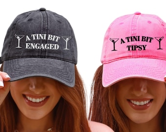 Embroidered Custom Bachelorette Vintage Hat, Custom Bridal Party Hats, Bachelorette Party Hats, Embroidered Matching Bridesmaid Vintage Hats