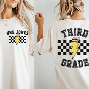 Personalized Third Grade Teacher Shirt, Custom 3rd Grade Teacher Tee, First Day of School Matching Tshirts, New Teacher Gift, Teacher Squad