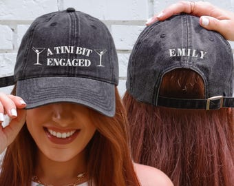 Embroidered Custom Bachelorette Vintage Hat, Custom Bridal Party Hats, Bachelorette Party Hats, Embroidered Matching Bridesmaid Vintage Hats