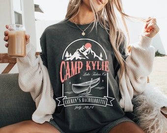 Vintage Camp Bachelorette Shirt Custom Camping Bachelorette Party Shirts Mountain Bride Tee Retro Lake Themed Bridal Party Gifts Hiking Tees