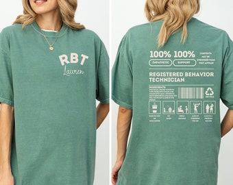 Personalized Registered Behavior Technician Tshirt, Behavior Therapist Shirt, Gift for RBT, Behavior Analyst T-shirt, ABA Therapist Shirt