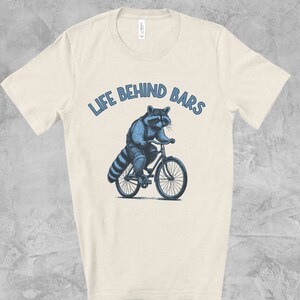 Funny Raccoon Tshirt, Raccoon Lover Gift, Raccoon Meme Shirt, Bike lovers, Life Behind Bars, Retro Raccoon T-shirt, Vintage Raccoon Tshirt
