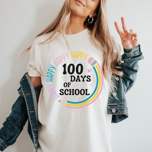 100 Days of School Teacher Shirt, 100 Days Shirt, 100th Day Of School Celebration, Student Shirt,Back to School Shirt, Gift For Teacher