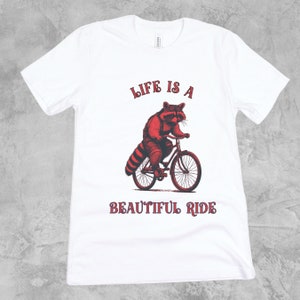 Funny Raccoon Tshirt, Raccoon Lover Gift, Raccoon Meme Shirt, Bike lovers, Life Behind Bars, Retro Raccoon T-shirt, Vintage Raccoon Tshirt