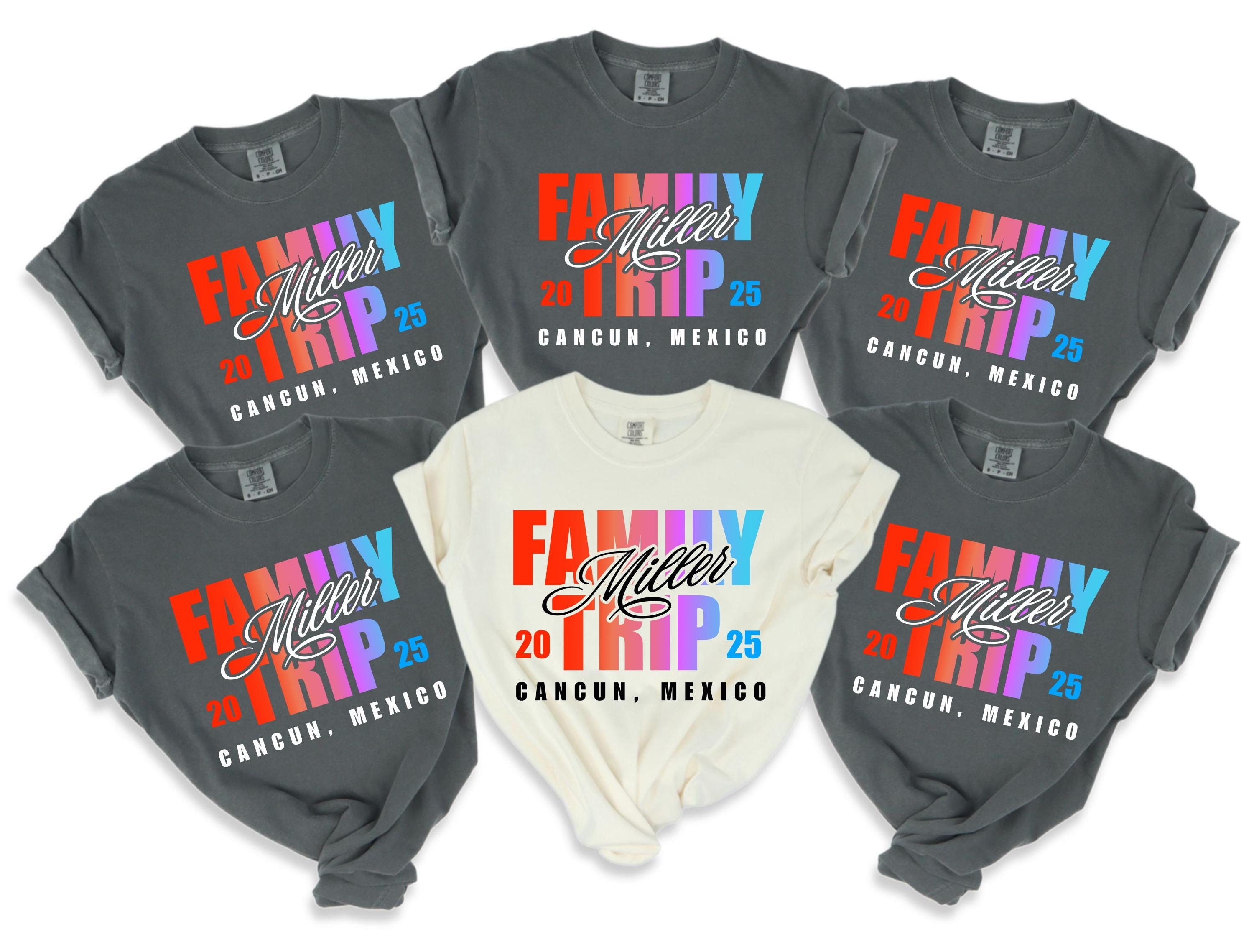 Comfort Colors® Family Trip 2025 Shirts, Personalized Location Family Trip Shirts, Custom Family Matching Tees, Family Matching Trip Shirts