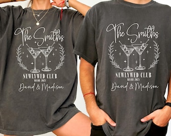 Custom Newlywed Couples Shirts, Couples Honeymoon Vacation Shirts, Just Married Shirt, Personalized  His & Hers Shirts, Honeymoon Vibes Tee