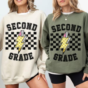 Second Grade Teacher Sweatshirt, 2nd Grade Teacher Sweatshirt, 2nd Grade Sweater, Second Grade Sweater, Elementary School Teaching Sweater
