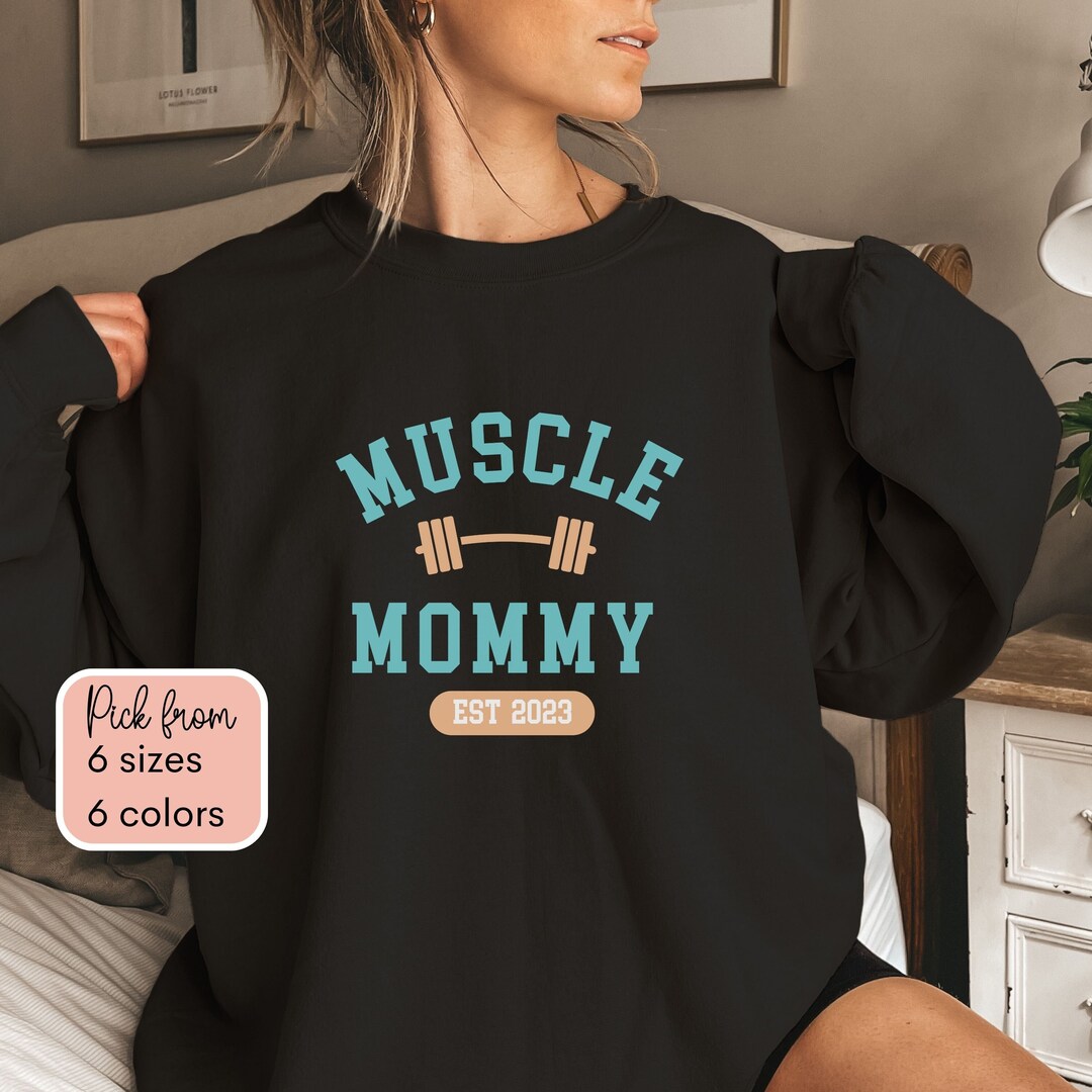 MUSCLE MOMMY OVERSIZED TEE LIGHT GREY main image 1