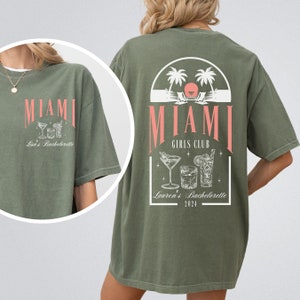 Miami Bachelorette Shirt Custom Location Bachelorette Party Shirt Beach Bachelorette Tshirt Personalized Tropical Bachelorette Bridal Party