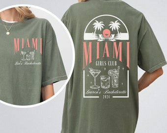 Miami Bachelorette Shirt Custom Location Bachelorette Party Shirt Beach Bachelorette Tshirt Personalized Tropical Bachelorette Bridal Party