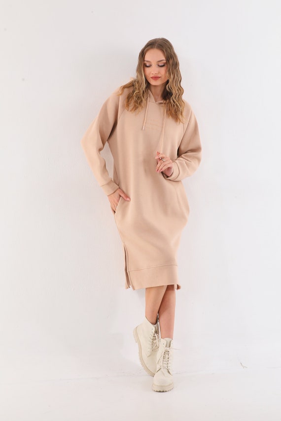 Yildiz Studio Maxi Hoodie Dress, Women's Long Sleeve - Etsy Israel