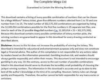 The Complete Mega List