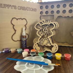 Teddy Bear 5 layer DIY Paint Kit | Wooden Paint set | Toy Painting Set | Wood Art Gift Idea | DIY Gift | Kids Arts and Crafts