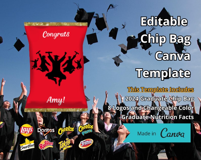 2024 Graduation Party Decorations 2024 Graduate Chip Bags Etsy