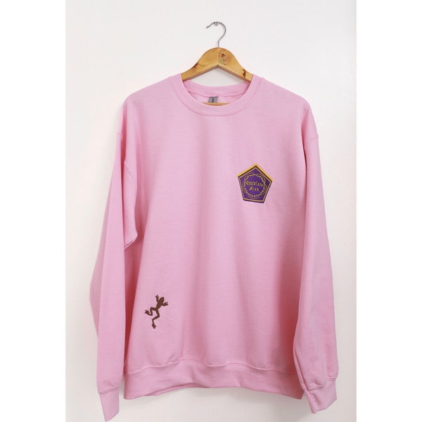 Sweat-shirt brodé, boîte chocolatée et grenouille chocolatée, sweat-shirt, sweat à capuche, broderie, sweat-shirt, populaire en ce moment, potier, personnalisé