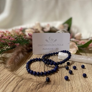 Lapis Lazuli 6mm Stone Bracelet (single bracelet)