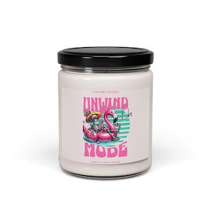 Unwind Mode Scented Soy Candle: Eco-Friendly Self-Care Gift