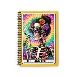 Lebendiges Cannabis Tarot Karte Spiralblock - The Cannabitch, Buntes Journal für kreative Köpfe, Geschenke für Stoner, Flower Power