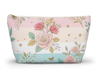 Astuccio portaoggetti floreale: astuccio per il trucco boho, organizer da viaggio