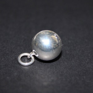 1 Pc Solid Sterling Silver Ball Pendant, Interchangeable Charm, Chunky Ball Pendant, Versatile Ball Pendant/Charm