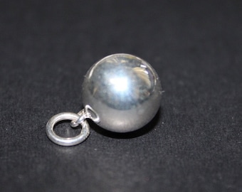 1 Pc Solid Sterling Silver Ball Pendant, Interchangeable Charm, Chunky Ball Pendant, Versatile Ball Pendant/Charm