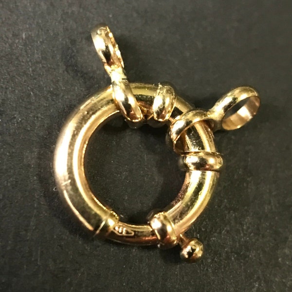 1 Pcs 14K Solid Gold Clasp. 8mm/10mm/12mm 14K Solid Gold Bolt Ring Clasp. Sailors Clasp. Jewelry Findings, 14K Solid Gold Necklace Closure