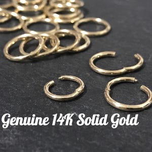 14K Gold Charm Holder: Delicate Hinged Pendant Connector Clasp