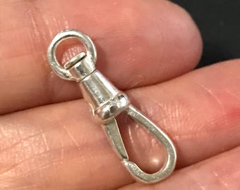 Sterling Silver Swivel Clasp: Charm Holder, Dog Clip