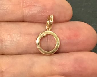 14K Gold Filled Charm Holder/Enhancer Bail: Pendant Holder, connector, Multiple Size Available