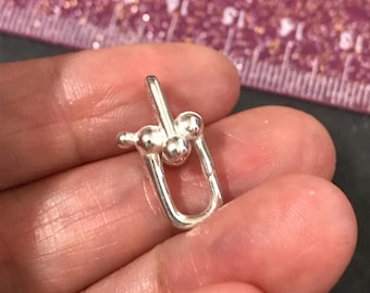 Sterling Silver Horseshoe Charm Holder, Connector, Extender(1)