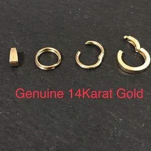 14K Yellow Gold Enhancer Bail: Pendant Connector, Charm Holder (1 piece)