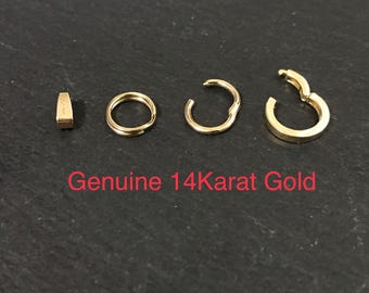 Conector de colgante y soporte de dije de oro amarillo de 14 quilates (1 pieza)