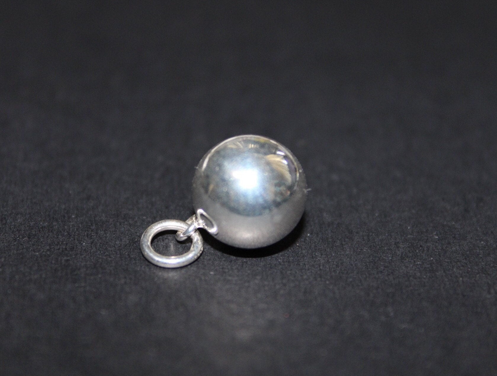 1 Pc Solid Sterling Silver Ball Pendant, Interchangeable Charm, Chunky Ball Pendant, Versatile Ball Pendant/Charm