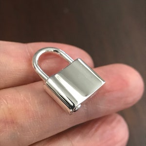 Sterling Silver Padlock Charm Holder: Hypoallergenic Clasp